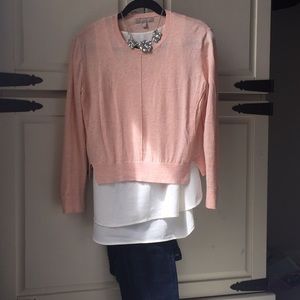 Banana cropped sweater light pink Banana Republic